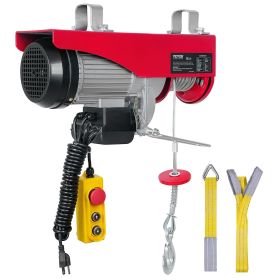 880lbs Electric Hoist Crane Winch with Wired Remote Control 850W 110V