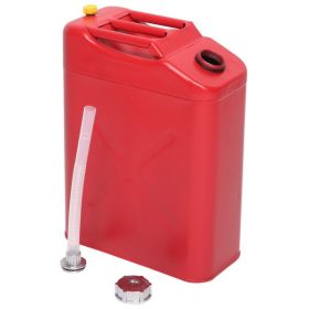 5 Gallon Jerry Fuel Can with Flexible Spout, Portable Jerry Cans Fuel Tank Steel Fuel Can, Fuels Gasoline for Cars, Trucks, Red