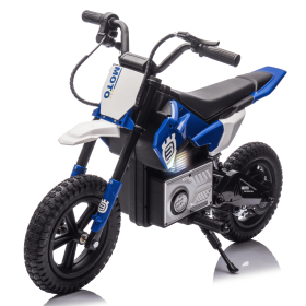 24V Kids Ride On Electric Toy Motocross Motorcycle,200W High Speed Hub Motor,Rear wheel shock absorber,Adjustable speed,LED breath lamp,Bluetooth
