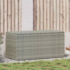 Patio Storage Box Poly Rattan 39.4"x19.7"x19.7" Gray
