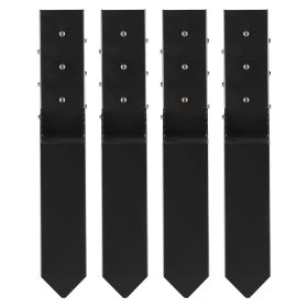 VEVOR Fence Post Anchor Repair Kit, 4 Pack Inner Diameter 3.5 x3.5 Inches Heavy Duty Steel Fence Post Support Stakes