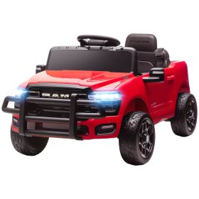 Qaba 12V Kids Ride on Car, Licensed Dodge RAM 3500 Ride on Toys with Dual Motors, Remote Control for Toddlers, Red