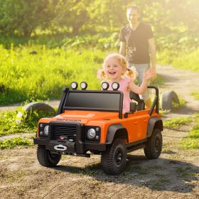 Electric Car For Remote Control, Dual Motors, Spring Suspension, LED Lights, Orange (Option: Orange)