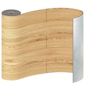 Vinyl Flooring Roll, Wood Grain Peel and Stick Floor Tiles 24"x 197"/32.83 Sq.Ft (Roll 24"Wx 196"L (32 Sq.Ft): Brown)